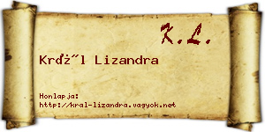 Král Lizandra névjegykártya